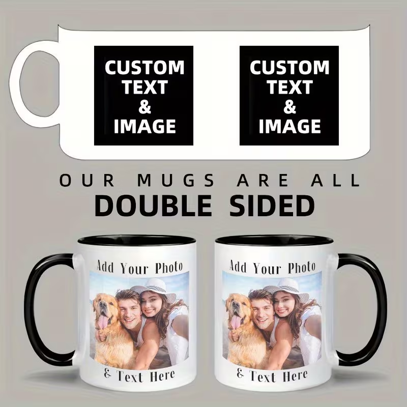 Coffee Tea Name - Customized Double Sided Photo Text Logo