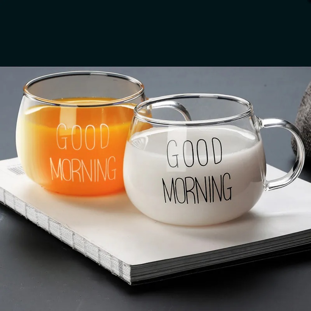 1pc Creative Glass Coffee Tea  - Coffee Tea Name 评论和价格