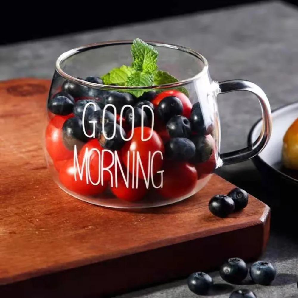 1pc Creative Glass Coffee Tea  - Coffee Tea Name 评论和价格