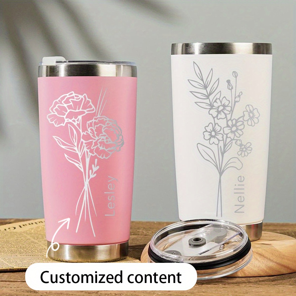 Custom Name Carnation Birth Fl - Coffee Tea Name 评论和价格