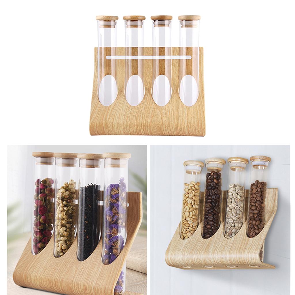 Glass Tube Storage Rack Visibl - Coffee Tea & Jane 评论和价格