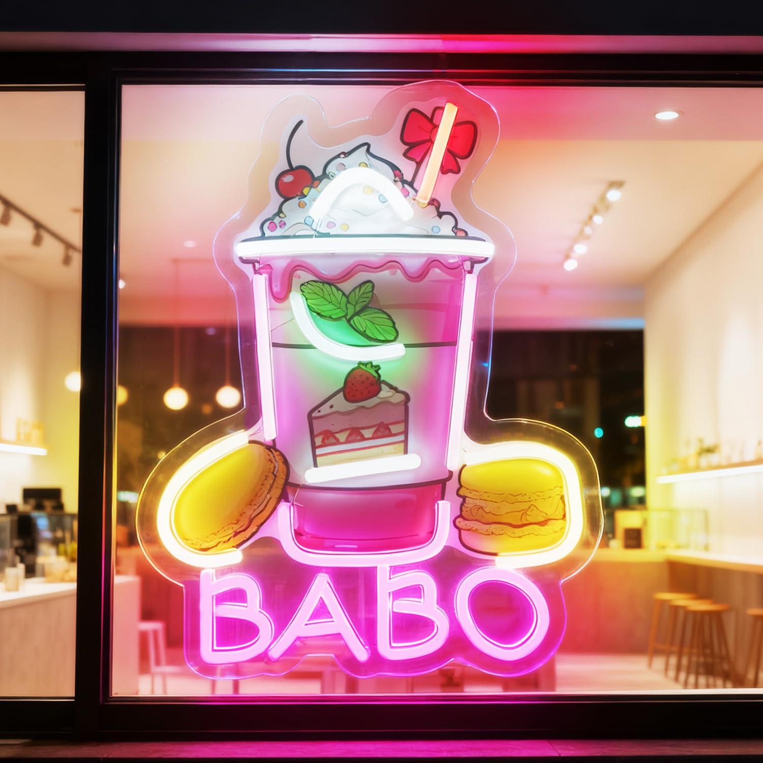 Boba Neon Sign Light Up Bubble - Coffee Tea & Jane 评论和价格