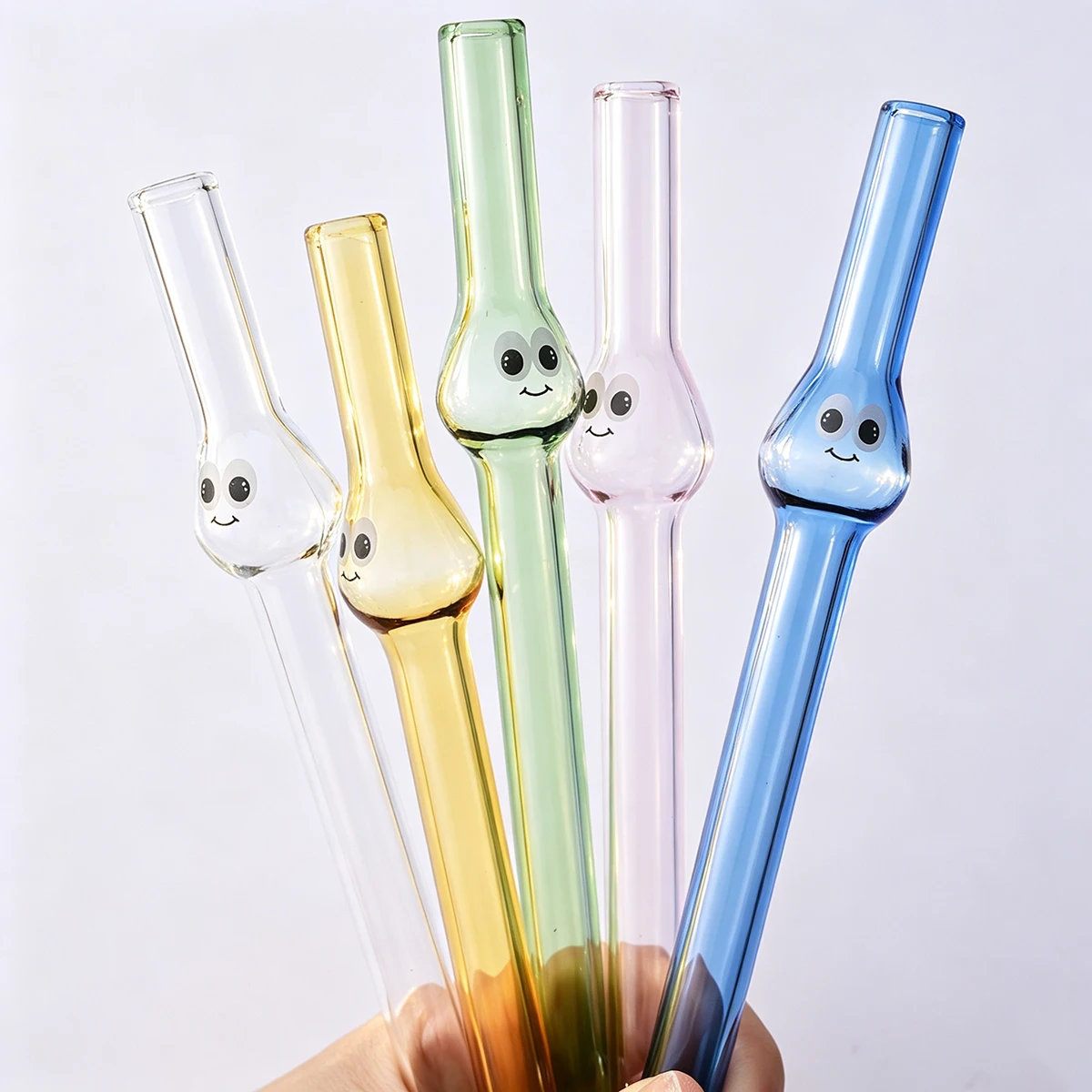 4pcs Wide 12mm Glass Straw Set - Coffee Tea And Sugar Set 评论和价格