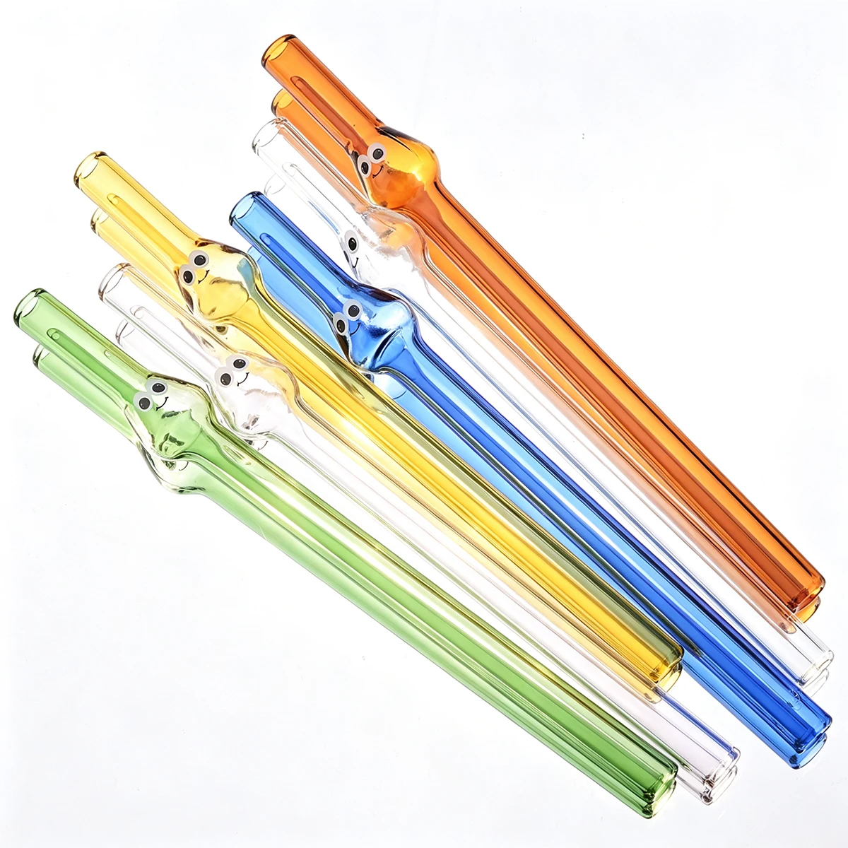 4pcs Wide 12mm Glass Straw Set - Coffee Tea And Sugar Set 评论和价格