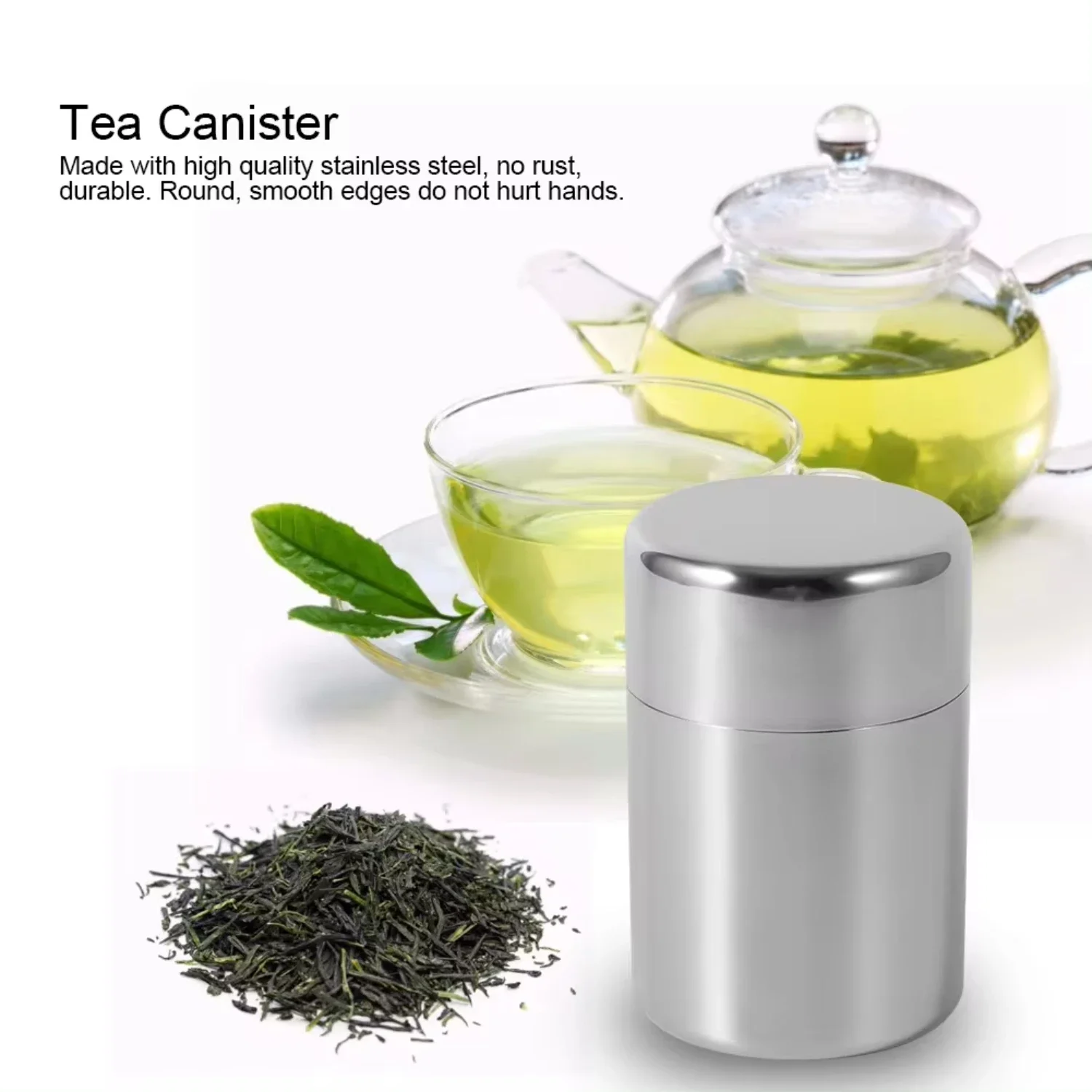 Stainless Steel Tea Leaf Tins  - Coffee Tea And Sugar Set 评论和价格